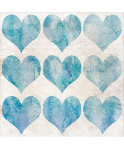 Kimberly Allen, WATERCOLOR HEARTS I