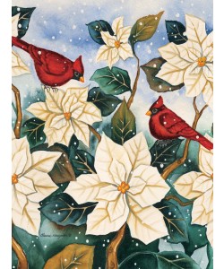 Laurie Korsgaden, CARDINALS IN WINTER I