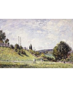 Alfred Sisley, Die Böschung an der Bahnstrecke in Sevres. 1879