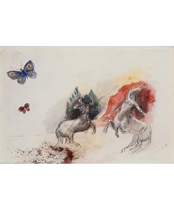 Odilon Redon, Schlacht der Kentauren (Lutte des Centaures).