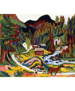Ernst Ludwig Kirchner, Landschaft im Frühling, Sertig. 1924-25