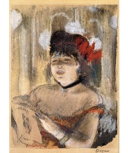 Edgar Degas, Mademoiselle Dumay, Sängerin. Um 1879