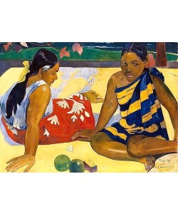 Paul Gauguin, Zwei Frauen von Tahiti. PARAU API (Gibt's was Neues?). 1892