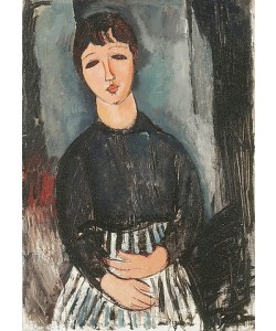 Amadeo Modigliani, Eine Dienerin in gestreifter Schürze (La Servante au Tablier Rayé). 1916