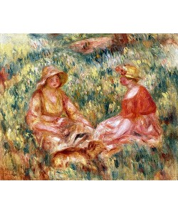 Pierre-Auguste Renoir, Zwei Frauen auf einer Wiese (Deaux Femmes dans l'herbe). Um 1910
