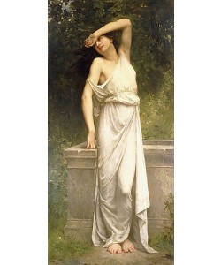 William Adolphe Bouguereau, Eine klassische Schönheit an einem Brunnen.