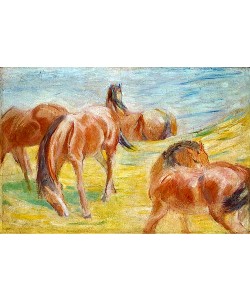 Franz Marc, Weidende Pferde I. 1910
