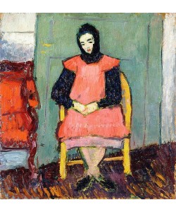 Alexej von Jawlensky, Mädchen in gelbem Stuhl. 1906-07