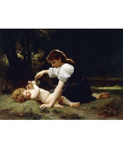 William Adolphe Bouguereau, Junges Mädchen mit einem Kind (Jeune Fille et Enfant). 1881
