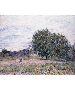 Alfred Sisley, Walnussbäume im Abendlicht - Anfang Oktober (Les Noyers, Effet de Soleil Couchant - Premiers Jours d'Octobre). 1882