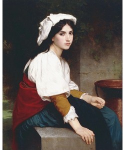 William Adolphe Bouguereau, Italienisches Mädchen an einem Brunnen (Italienne à la Fontaine). 1870