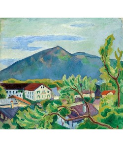 August Macke, Frühlingslandschaft in Tegernsee. 1910