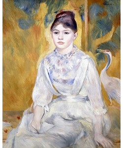 Pierre-Auguste Renoir, Junges Mädchen mit einem Schwan (La Jeune Fille au Cygne). 1886