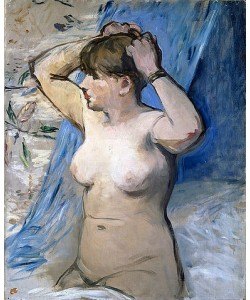 Édouard Manet, Frau beim Frisieren (Femme nue se coiffant). 1879