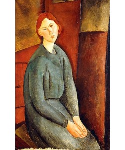 Amadeo Modigliani, Porträt von Annie Bjarne.  1919