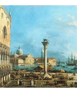 Canaletto (Giovanni Antonio Canal), Die Piazzetta in Venedig mit dem Bacino di San Marco und der Insel San Giorgio Maggiore.