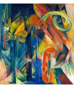 Franz Marc, Wald mit Eichhörnchen. 1913.