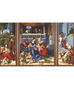 LUCAS CRANACH Der Ältere, Die Heilige Sippe (sog. Torgauer Altar). 1509