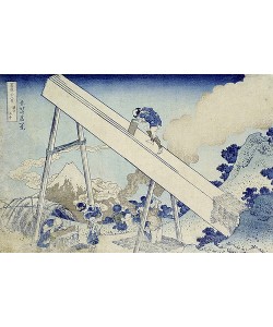 Katsushika Hokusai, In den Totomi Bergen, aus der Serie '36 Ansichten des Berges Fuji'.