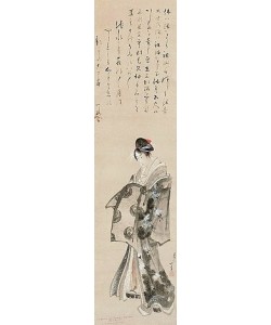 Katsushika Hokusai, Stehende Kurtisane. 1801-05