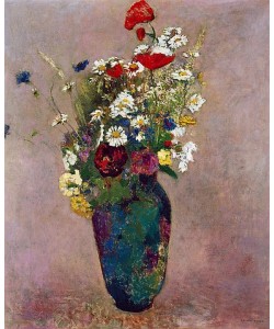 Odilon Redon, Blumenvase mit Mohn.