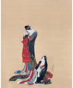 Katsushika Hokusai, Zwei Kurtisanen. Edo-Zeit, um 1805