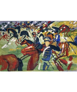 August Macke, Husaren im Aufbruch. 1913