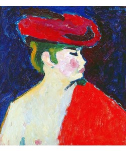 Alexej von Jawlensky, Mädchen mit rotem Schal.