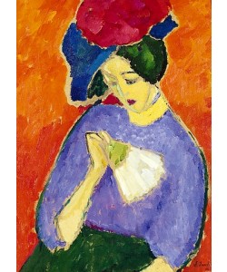 Alexej von Jawlensky, Dame mit Fächer. 1909.