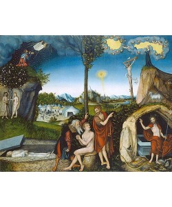 LUCAS CRANACH Der Ältere, Sündenfall und Erlösung des Menschen. Um 1529