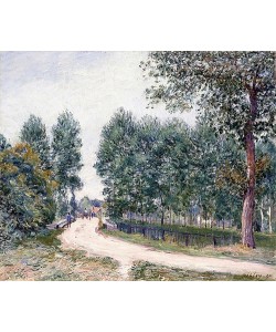 Alfred Sisley, Die Straße nach Saint-Mammes - Am Morgen (Le Chemin de Saint-Mammes - Le matin). 1890