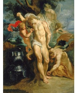 Peter Paul Rubens, Der heilige Sebastian, von Engeln umsorgt. 1601-02