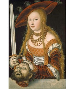 LUCAS CRANACH Der Ältere, Judith mit dem Haupt des Holofernes.