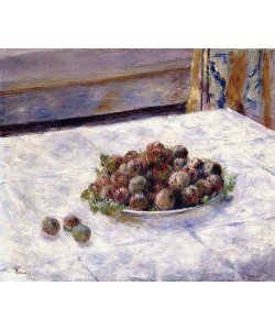 Pierre-Auguste Renoir, Stillleben, ein Teller mit Pflaumen (Nature Morte, Le plat de Prunes). Ca. 1884