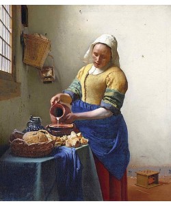 Jan Vermeer van Delft, Dienstmagd mit Milchkrug. Um 1658-60