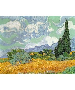 Vincent van Gogh, Weizenfeld mit Zypressen. 1889