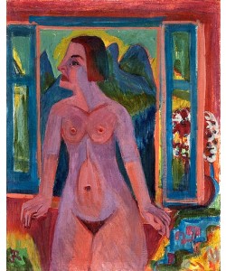 Ernst Ludwig Kirchner, Nackte Frau am Fenster. 1922-23