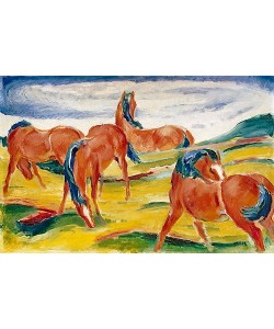 Franz Marc, Weidende Pferde III. 1910