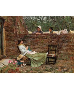 John William Waterhouse, Plauderei (Gossip). Um 1885