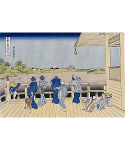 Katsushika Hokusai, Die Sazai Halle des Fünf-Hundert-Rakanji Tempel.