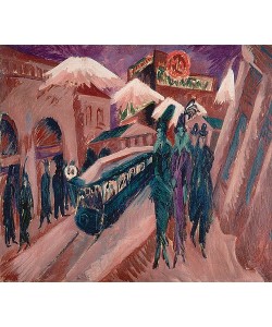 Ernst Ludwig Kirchner, Leipziger Strasse mit elektrischer Bahn. 1914