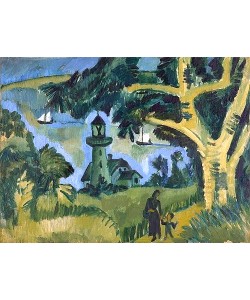 Ernst Ludwig Kirchner, Leuchtturm auf Fehmarn. 1912.