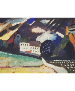 Wassily Kandinsky, Murnau, Schloss und Kirche II. Ca. 1909.