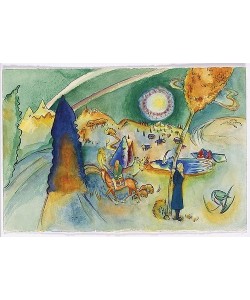Wassily Kandinsky, Aquarell für Poul Bjerre. 1916.