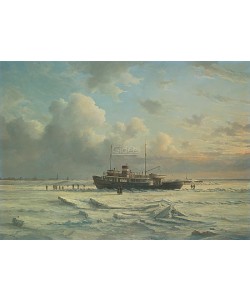 Peter J. Sterkenburg, Ferry MS 'Vlieland' stuck in the ice