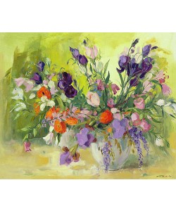 Carla Rodenberg, Purple flowers still life