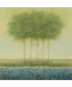 Hans Dolieslager, Blue landscape with 5 trees