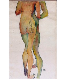 Egon Schiele, Zwei Stehende Akte. 1913