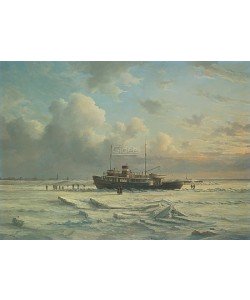 Peter J. Sterkenburg, Ferry MS 'Vlieland' stuck in the ice