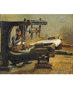 Vincent van Gogh, Der Weber: Der ganze Webstuhl, Profil nach rechts. Entstanden im Februar 1884.
